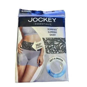 JOCKEY ESSENTIALS SEAMFREE 360 SLIMMING SHORTS PANTY BURGUNDY BLACK SIZE XXL